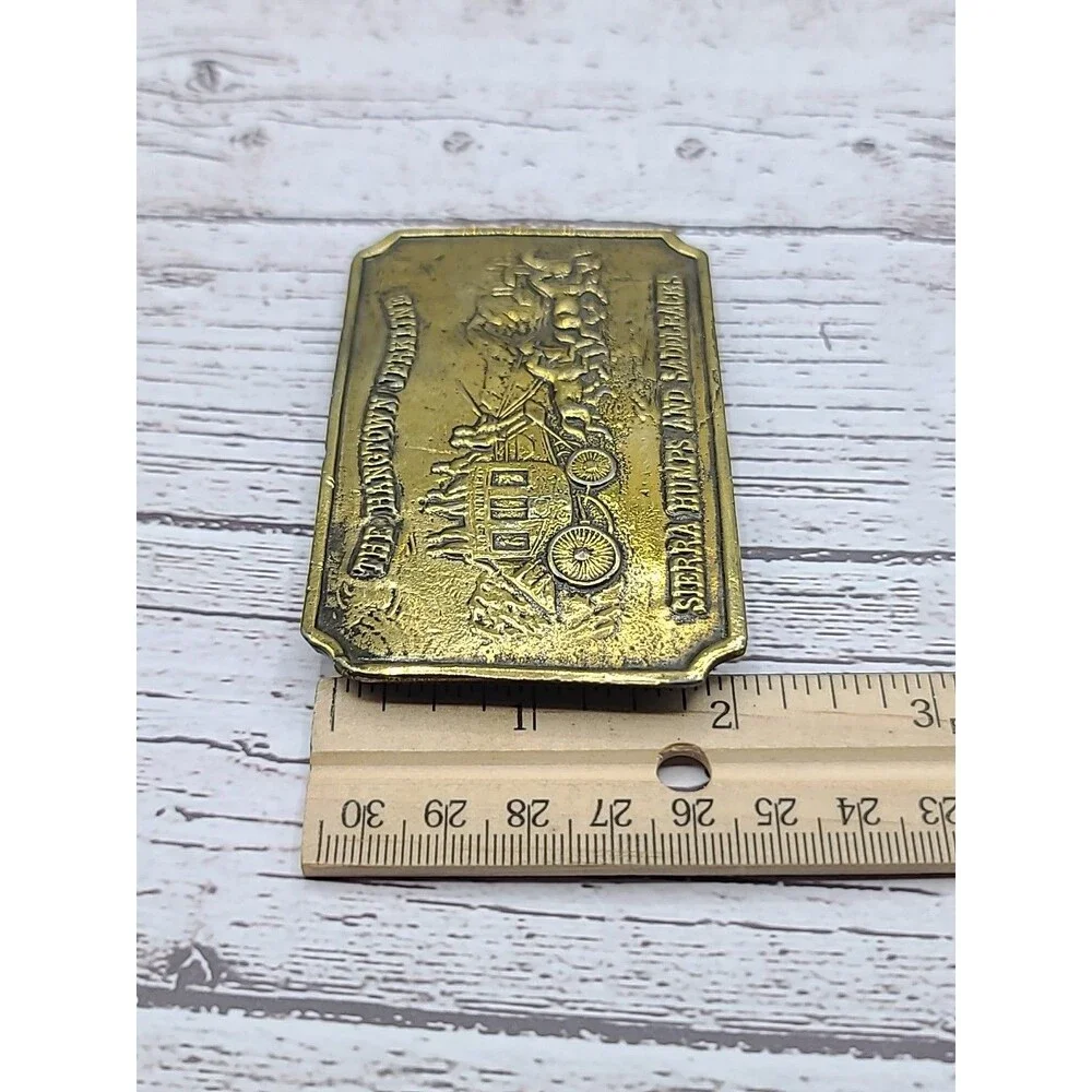 The Hangtown Jerkline Sierra Humps & Saddlebacks Cowboys Stage Coach Belt Buckle